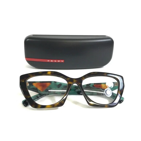 Prada Eyeglasses Frames VPR09Y 2AU-1O1 Tortoise Butterfly Full Rim 54-18-140 - Picture 2 of 12